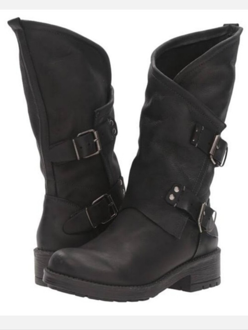 Coolway Alida Combat Moto Boots with Buckles-8